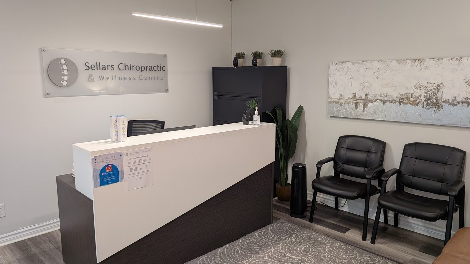 The clinic reception at 279 Weber Street North