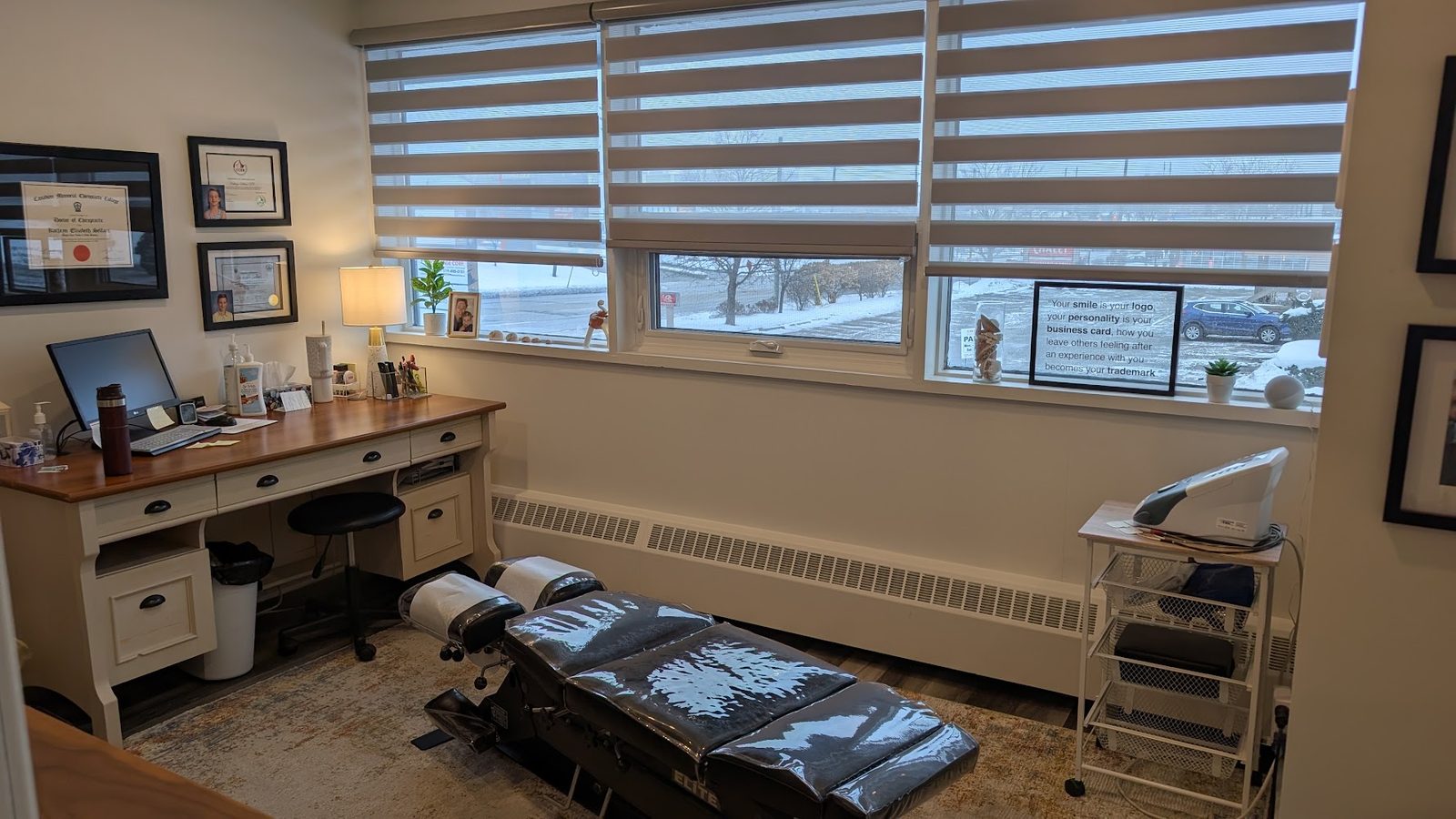 A treatment room at the clinic
